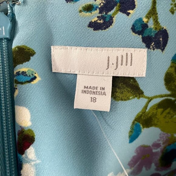 J. Jill Dress Women's Size 18 Sleeveless Floral Multicolored NWT‎ DR-1182 - Picture 6 of 12